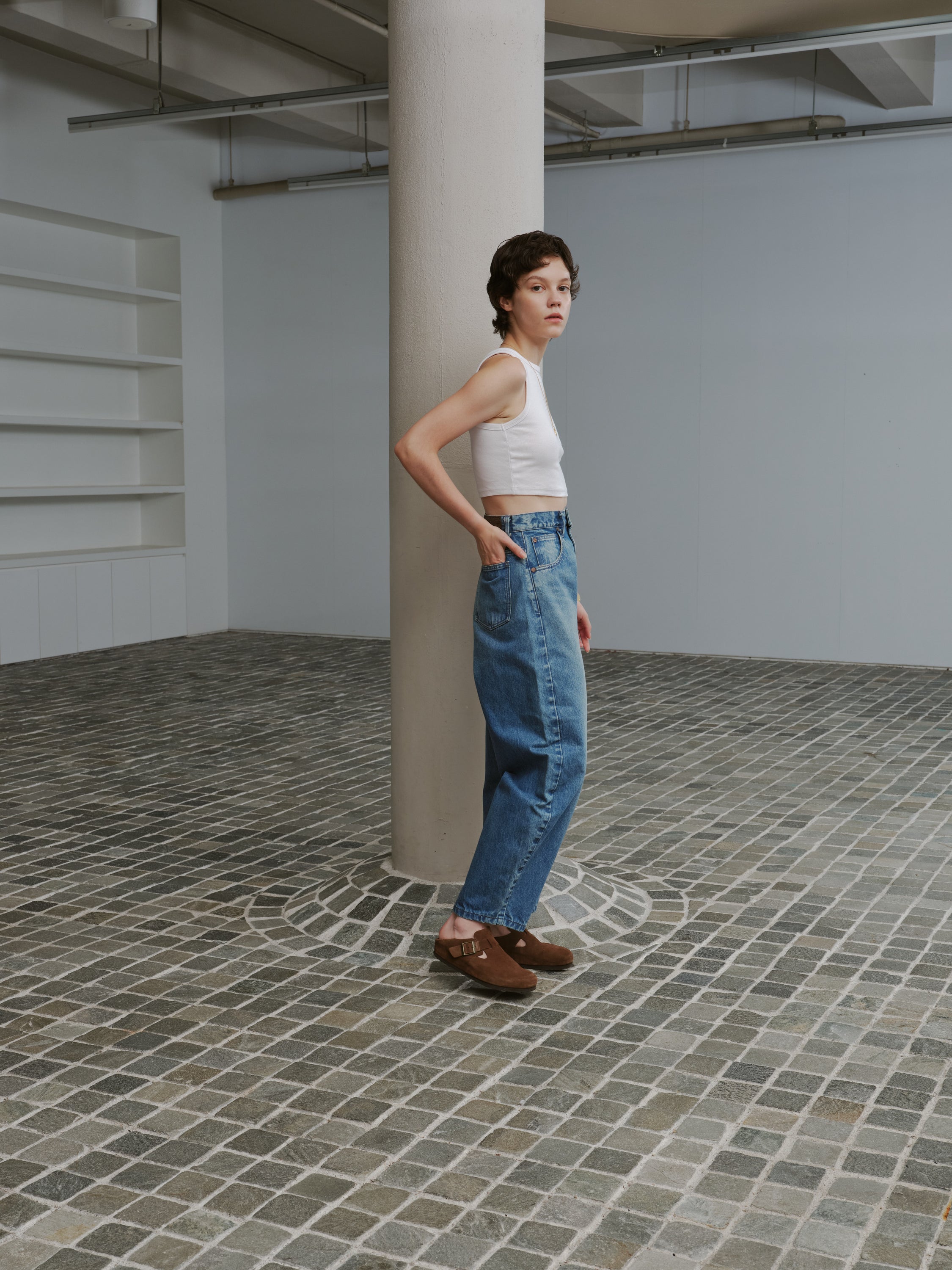 サーキュラーデニム コクーンワイドレッグ (women)