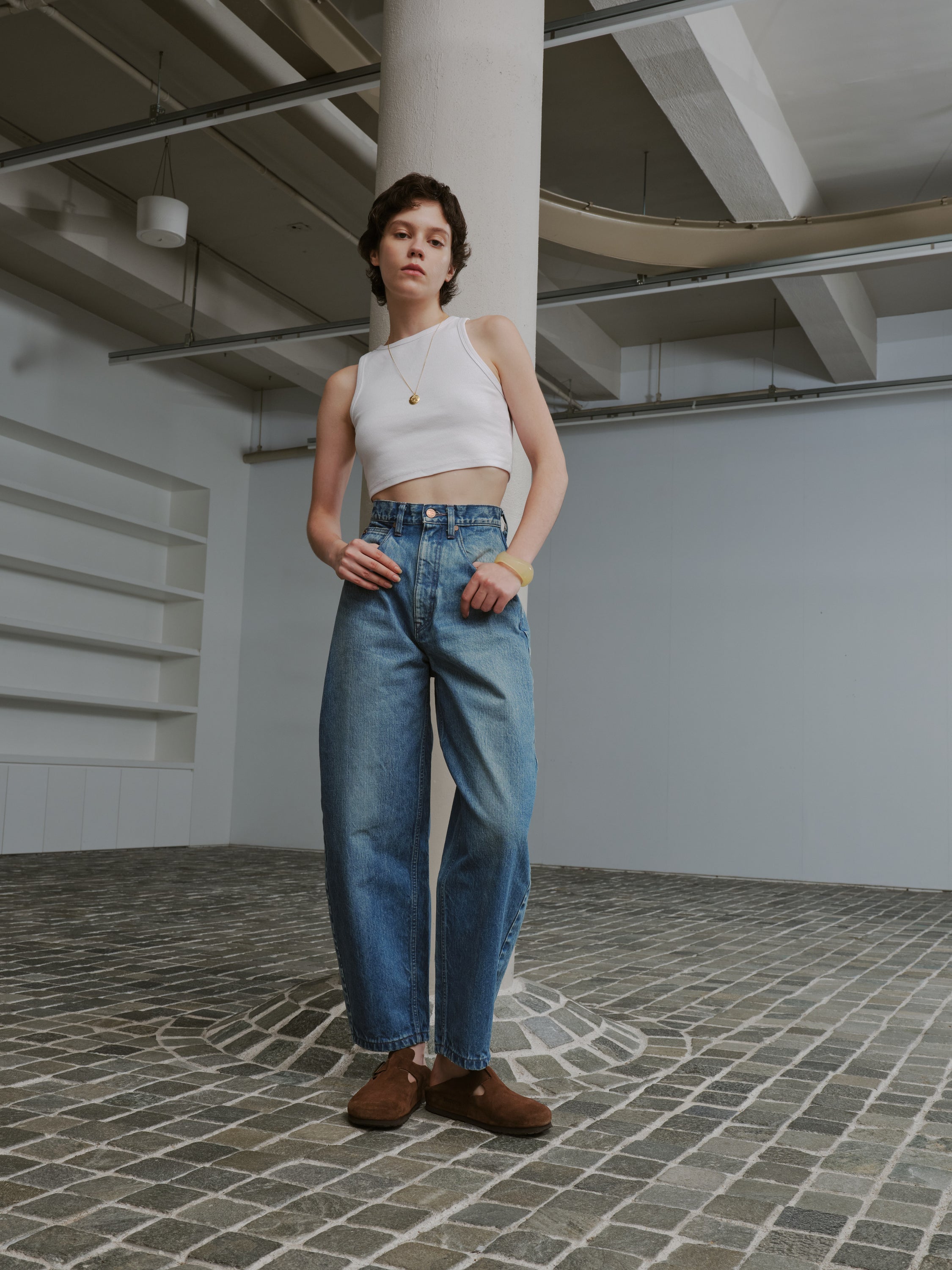 サーキュラーデニム コクーンワイドレッグ (women)