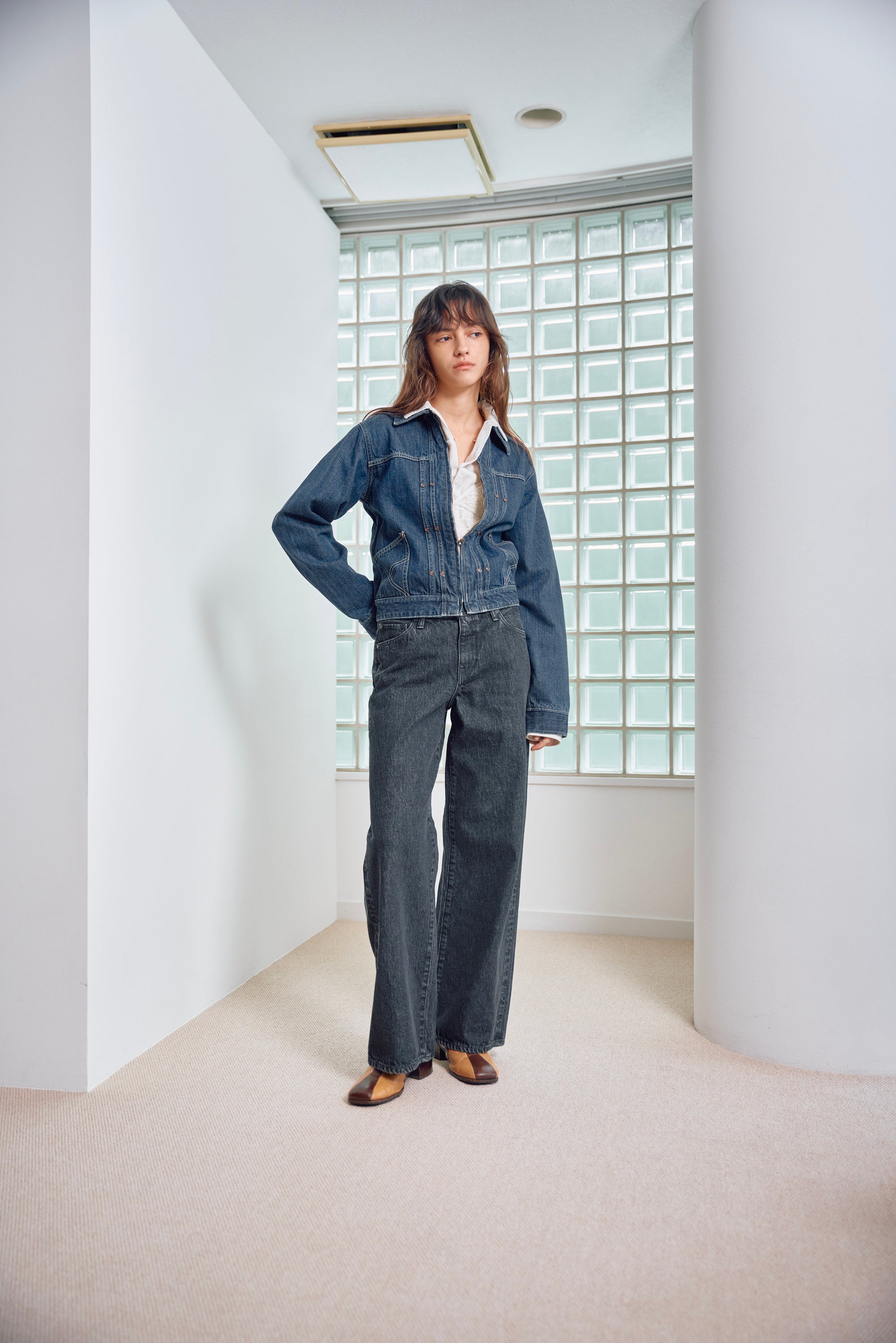 VINTAGE DENIM RIDING JACKET