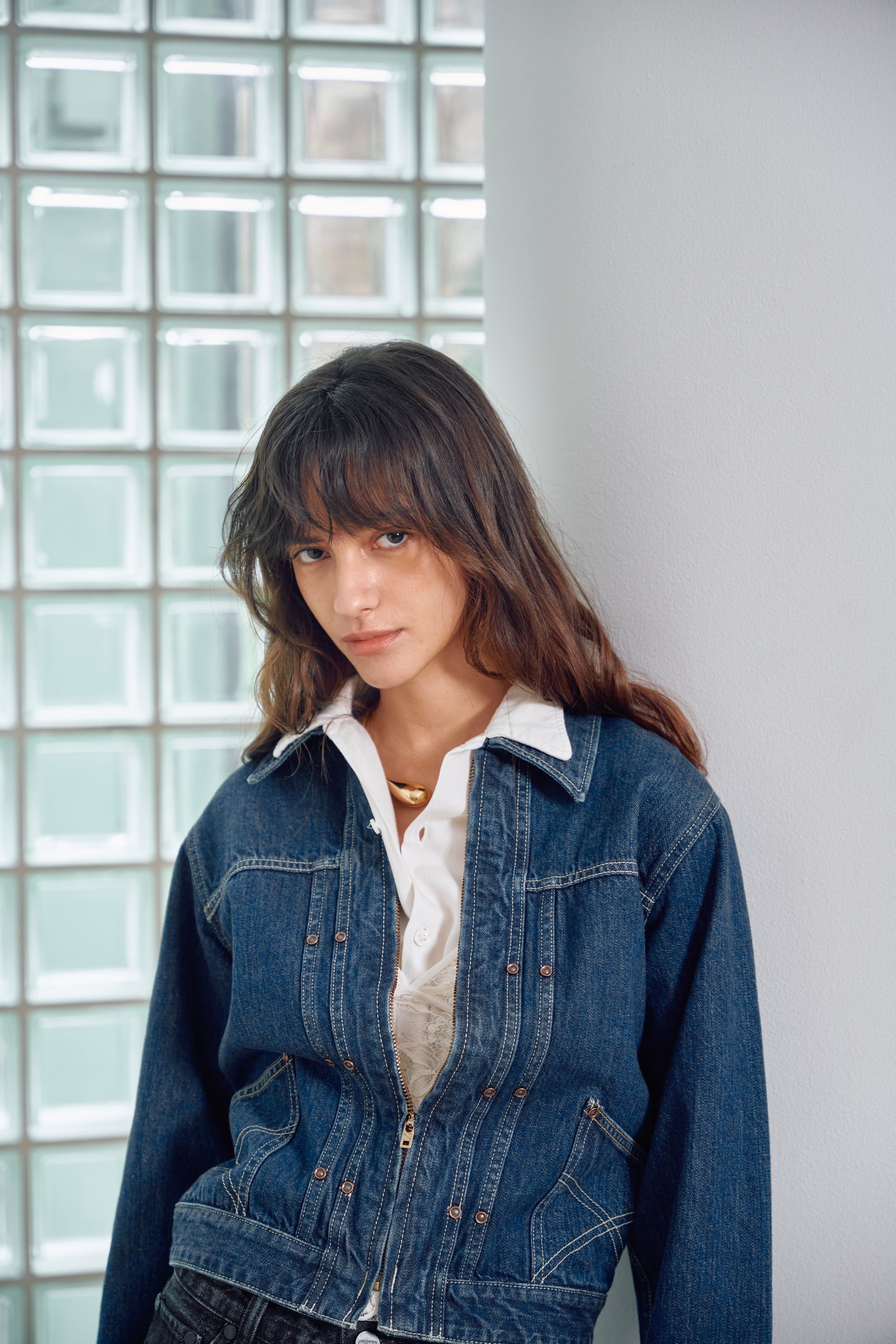 VINTAGE DENIM RIDING JACKET