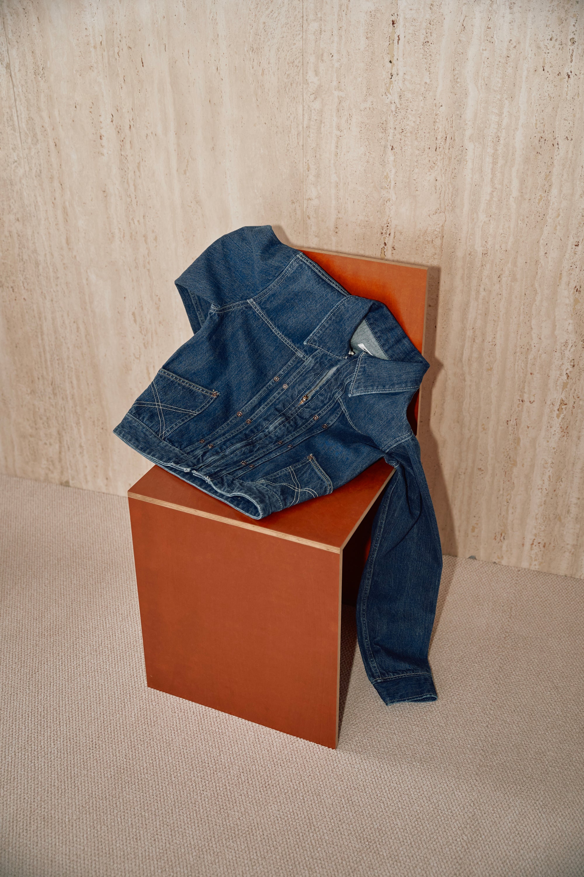 VINTAGE DENIM RIDING JACKET