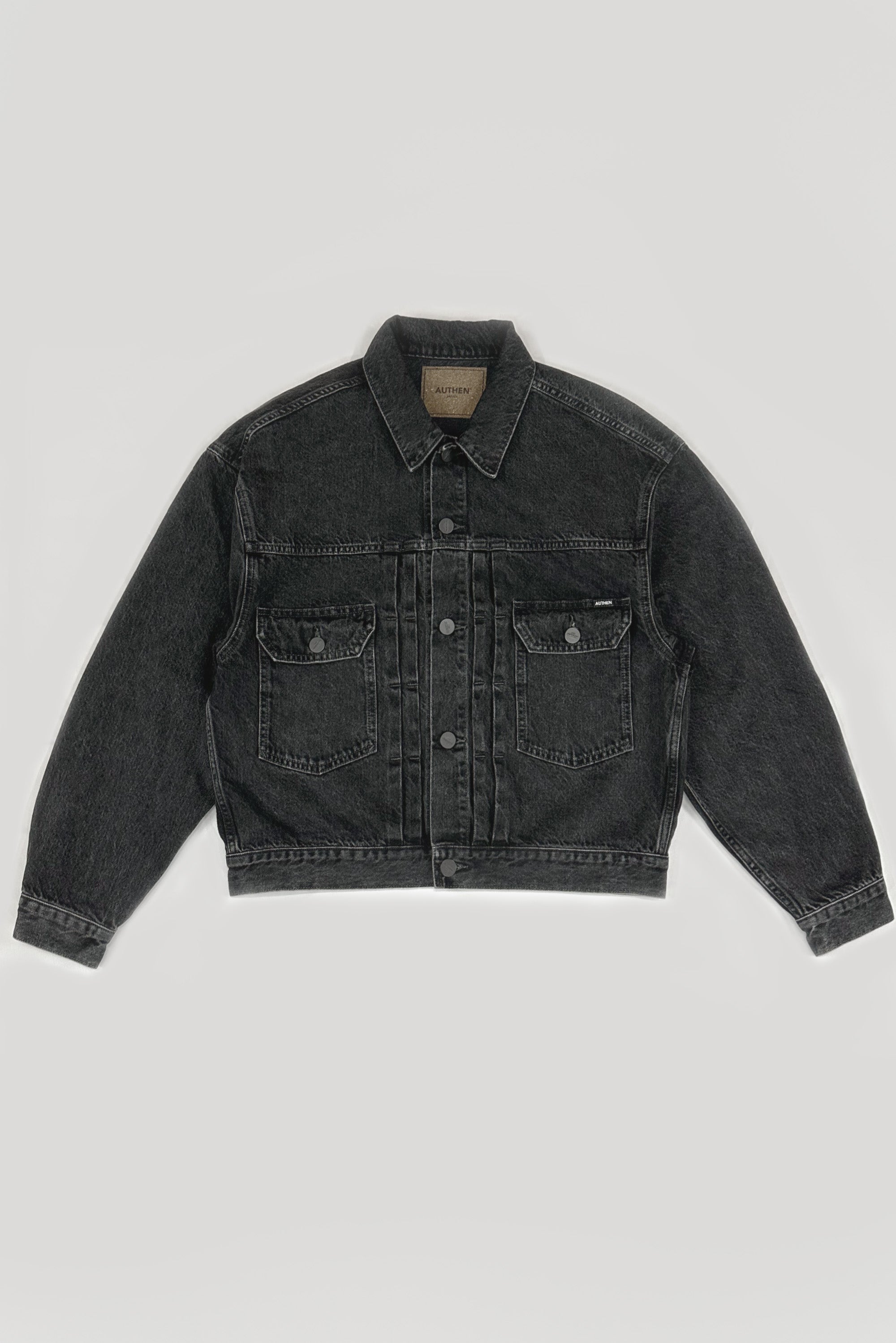 ブラックデニム トラッカージャケット