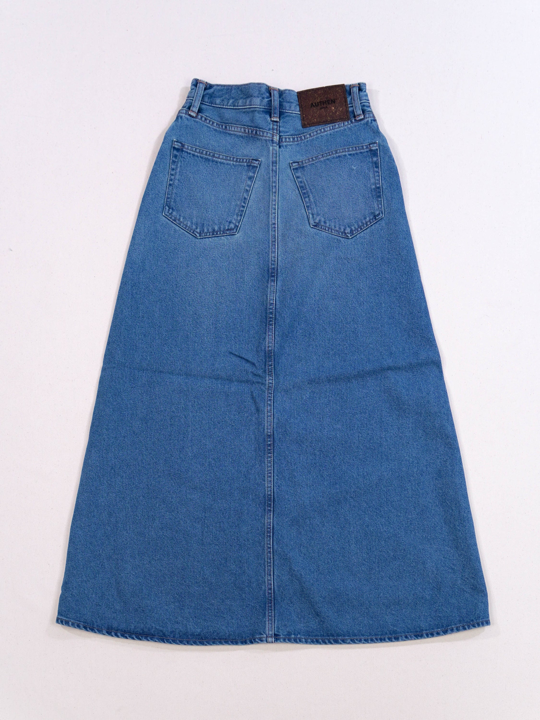 サーキュラーデニム マキシスカート (women)