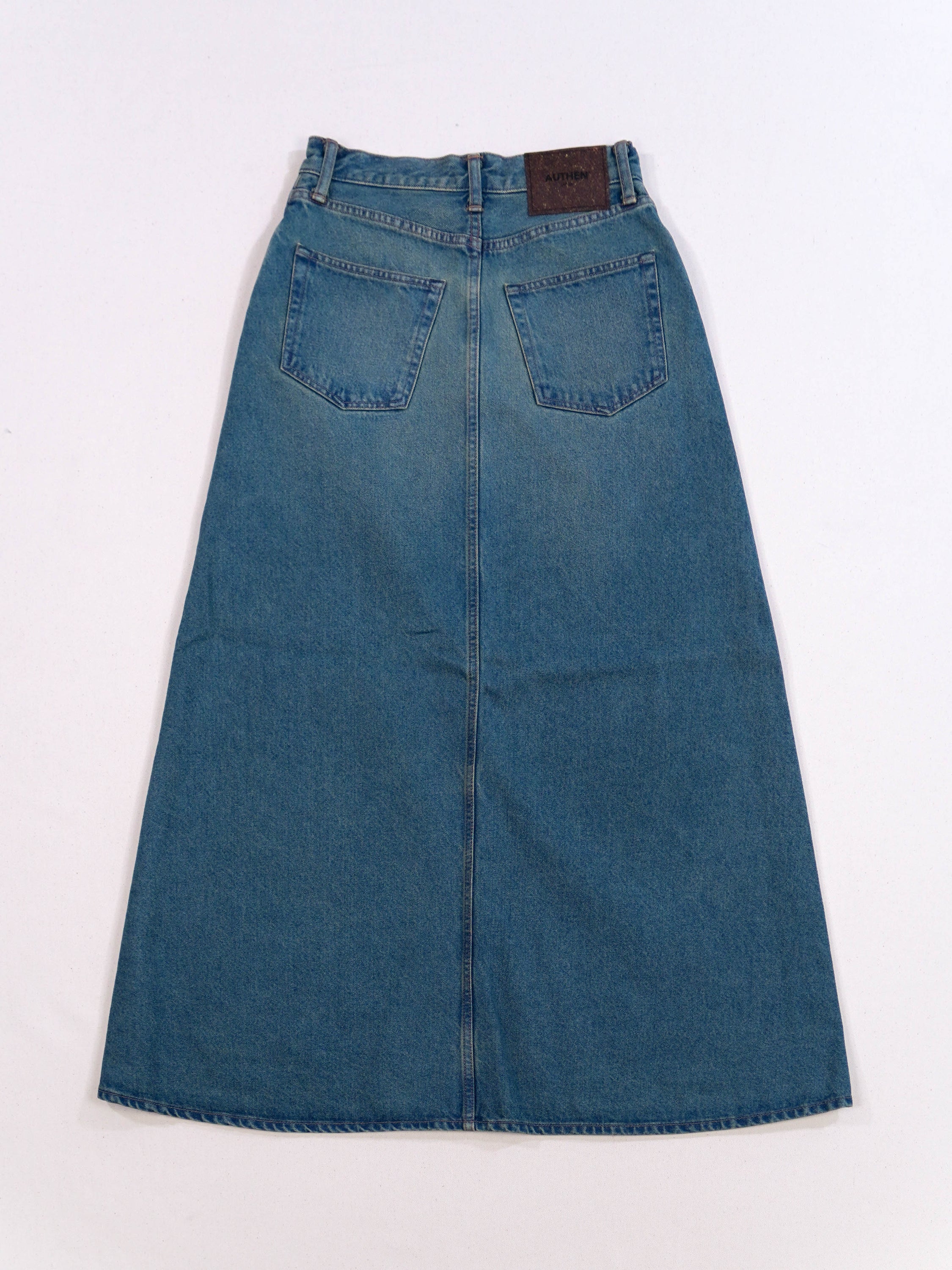 サーキュラーデニム マキシスカート (women)