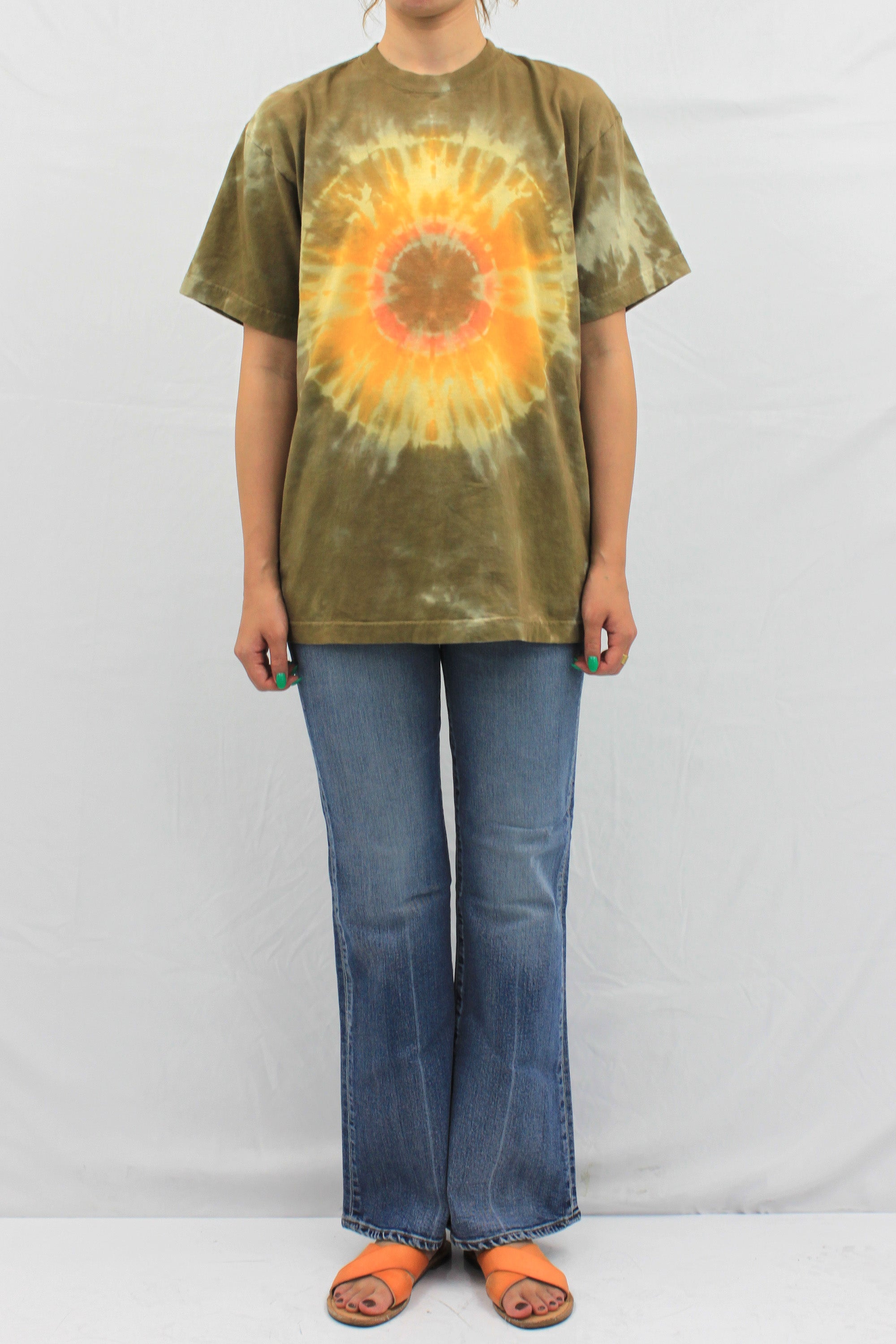 S/SタイダイフローラルTシャツ