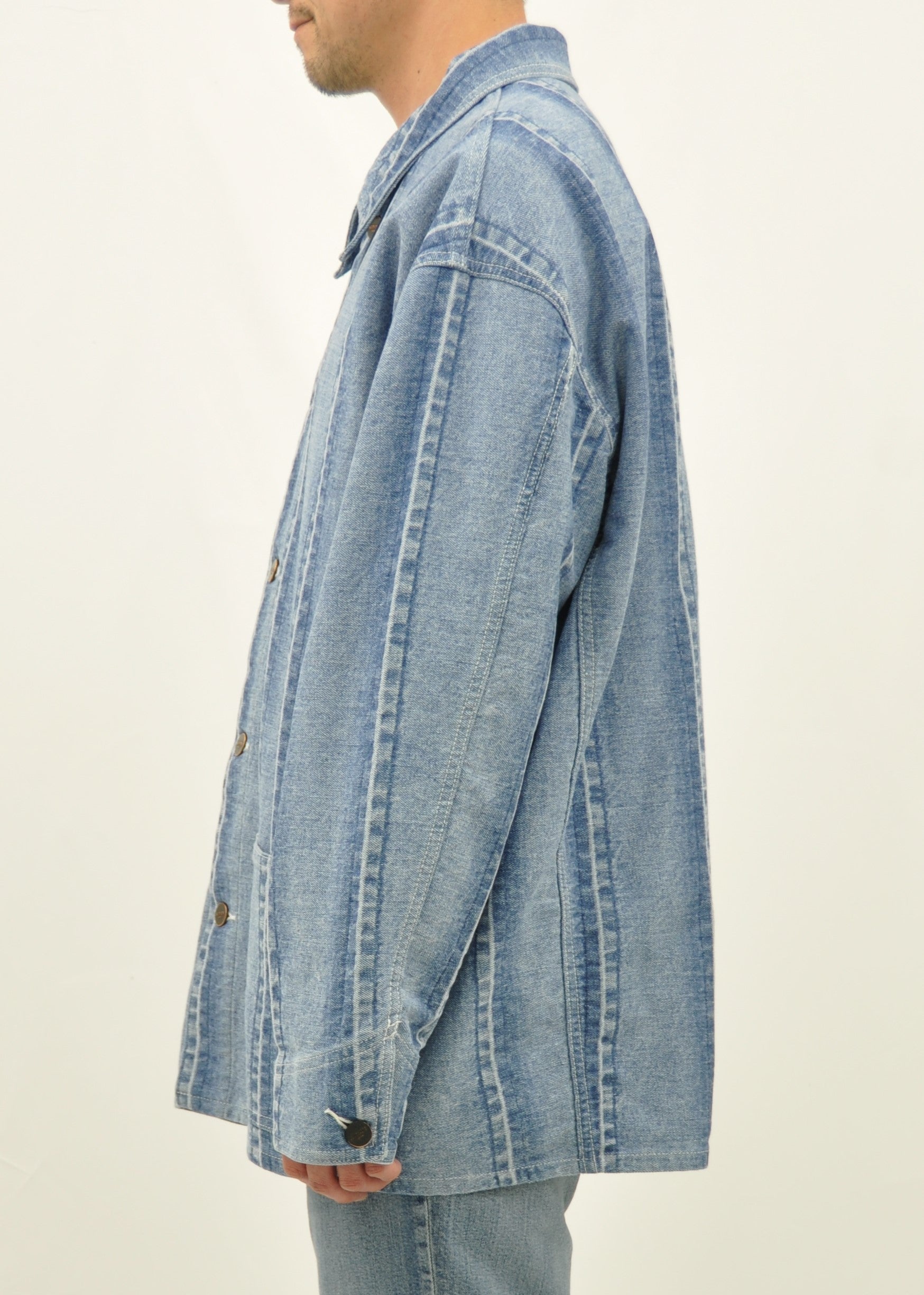 サーキュラーデニム ストライプ ジャケット