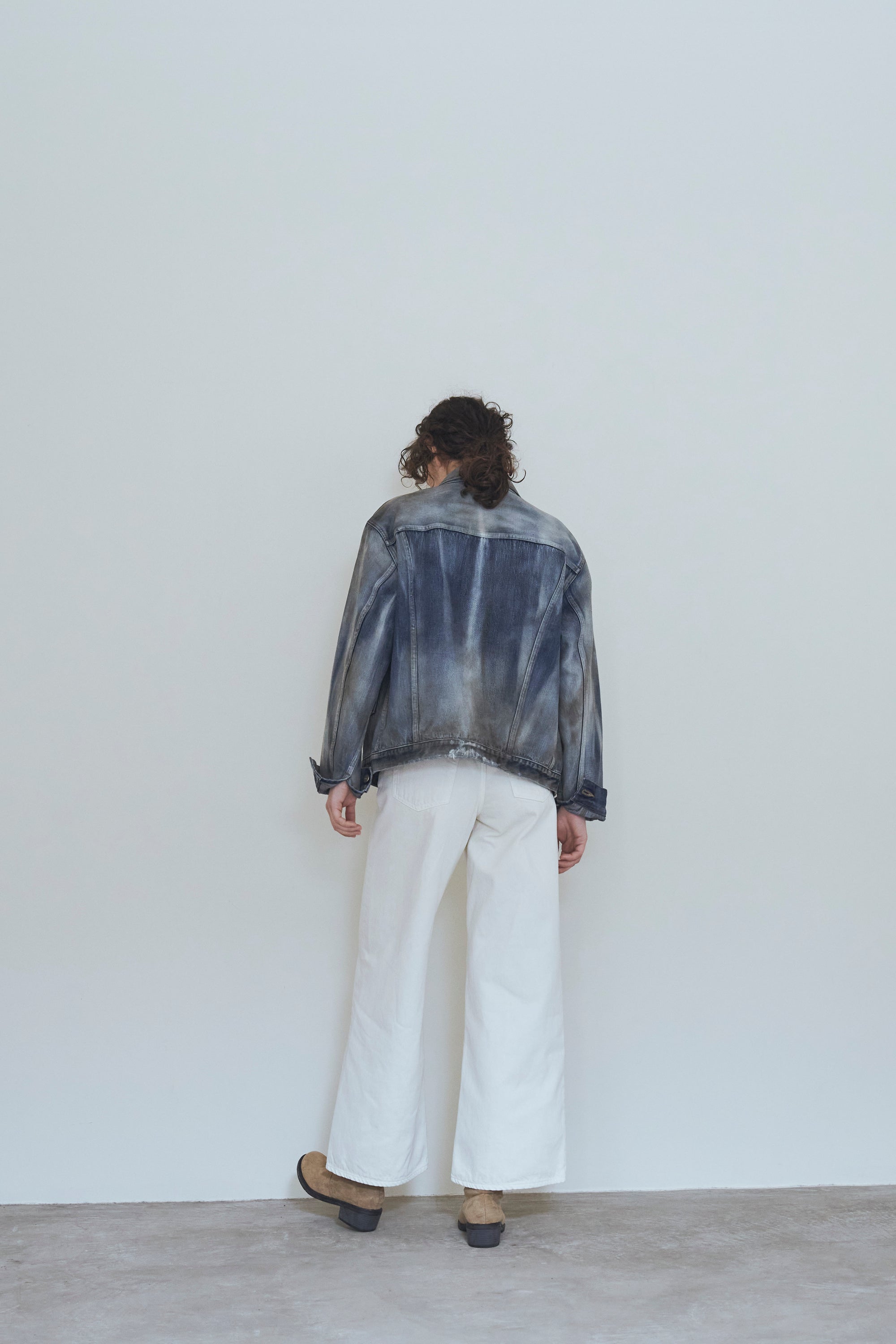 VINTAGE  DENIM ZIP UP JACKET