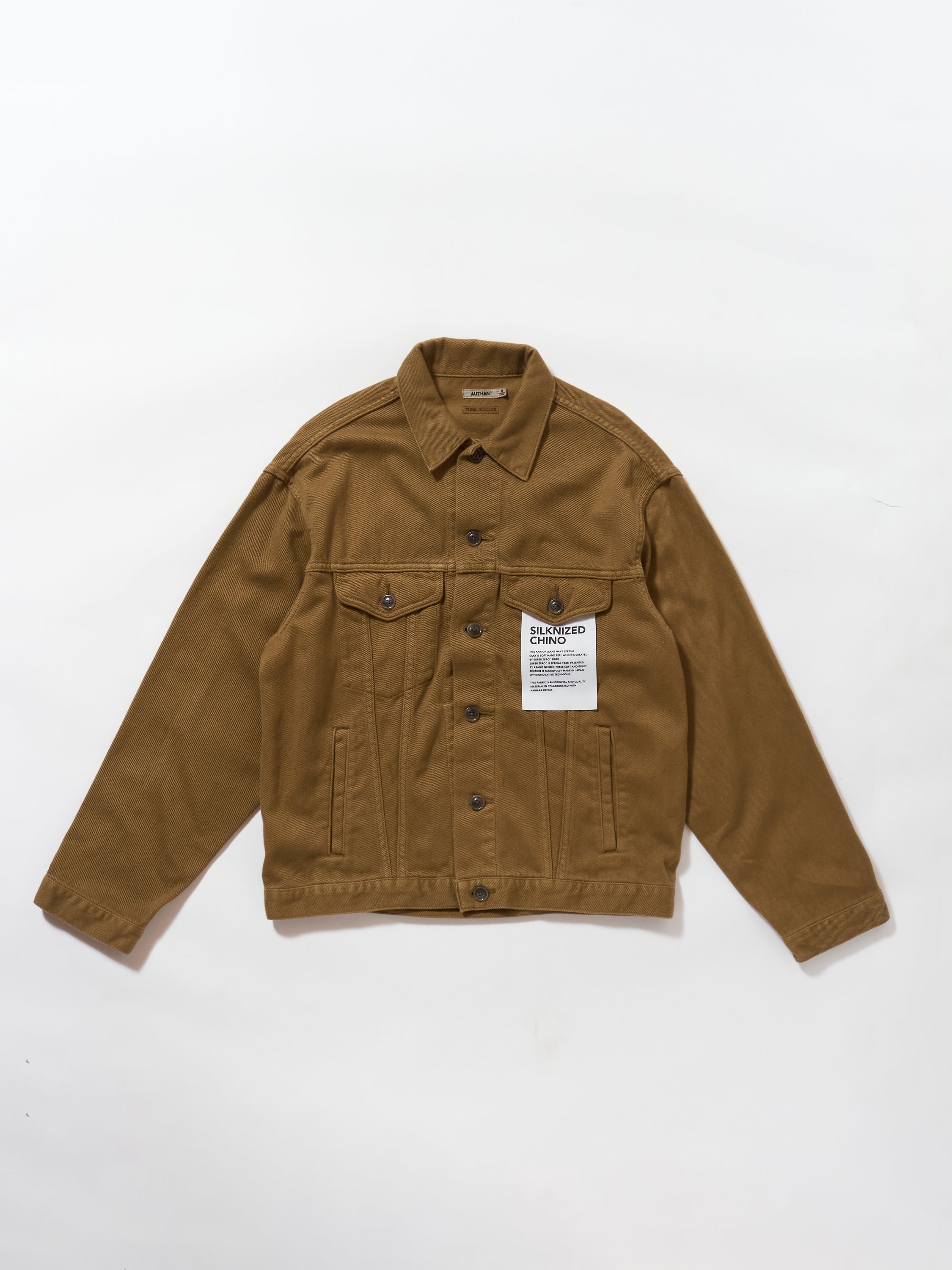 SILKNIZED CHINO TRUCKER JACKET (men)