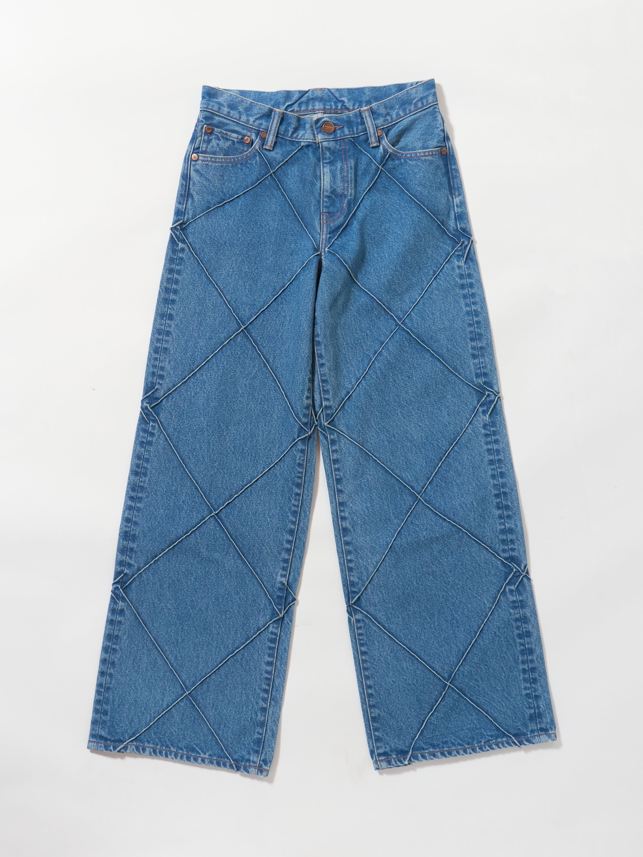 ARGYLE TUCK WIDE JEAN