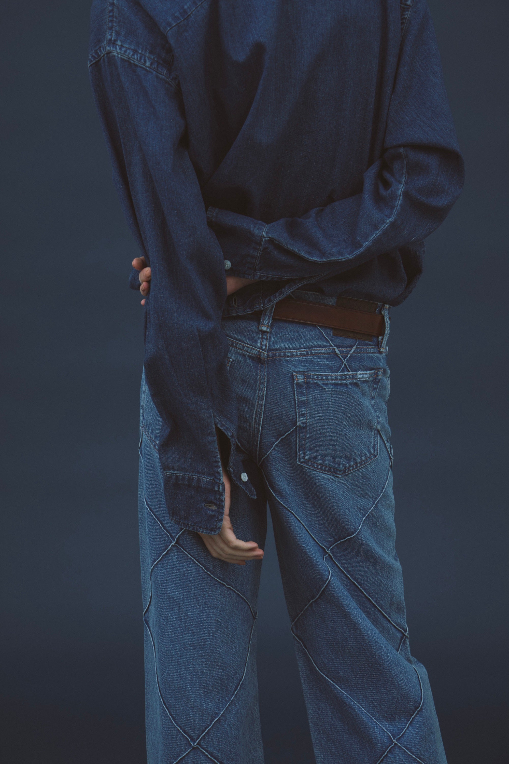 ARGYLE TUCK WIDE JEAN