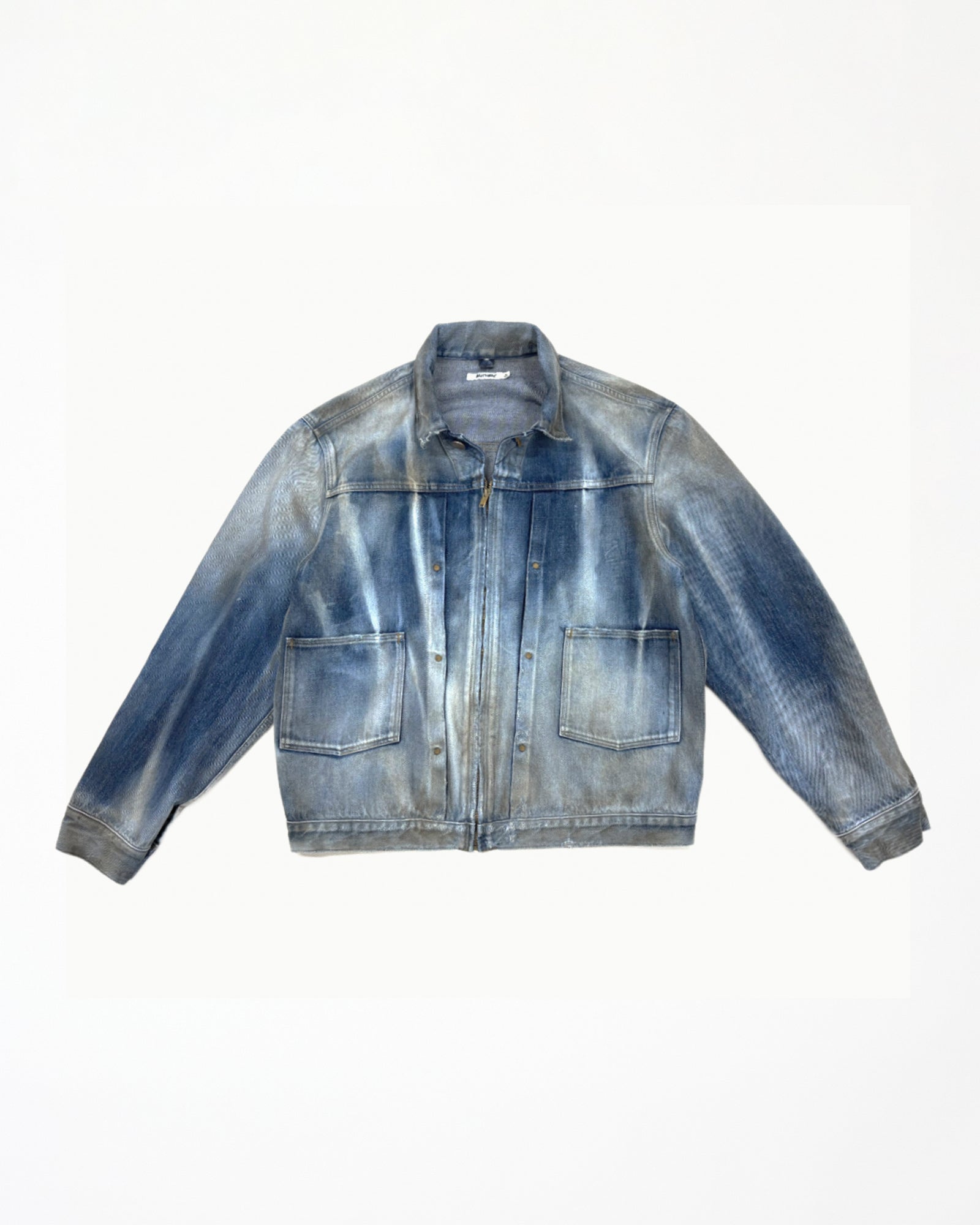 VINTAGE  DENIM ZIP UP JACKET